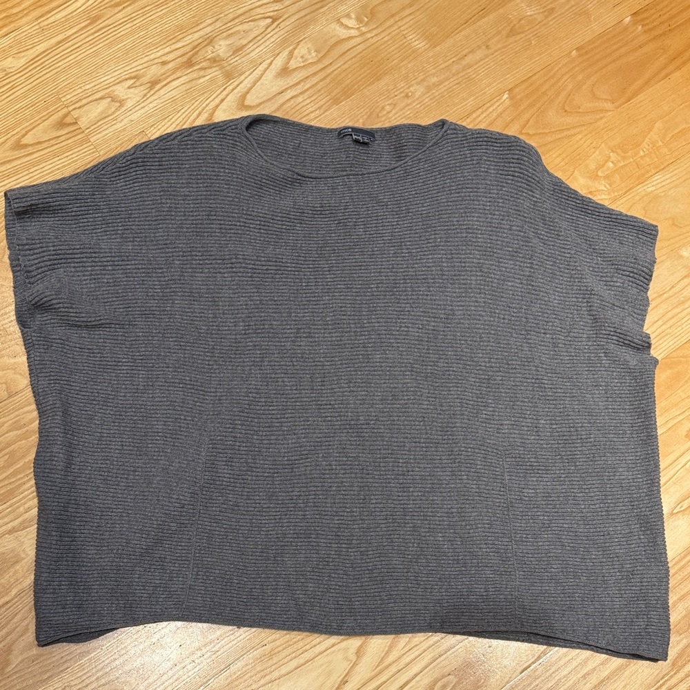 Vince Charcoal Ribbed Wool Cashmere Sweater - Sz. XS